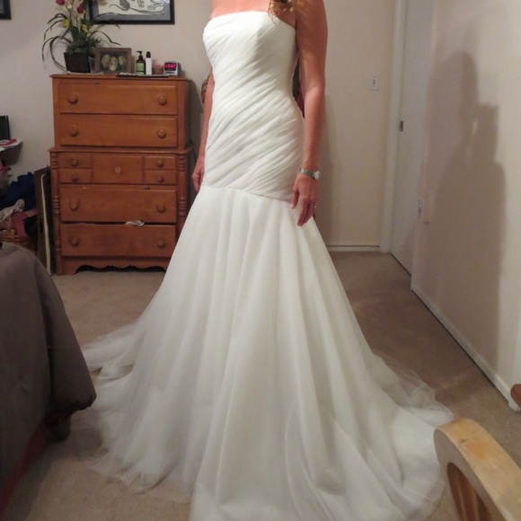 Romona Keveza L255 Wedding Gown In Ivory Bridal Size 10 - Picture 3 of 3